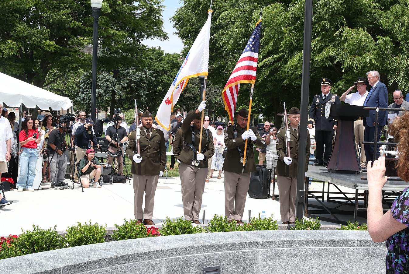 The color guard