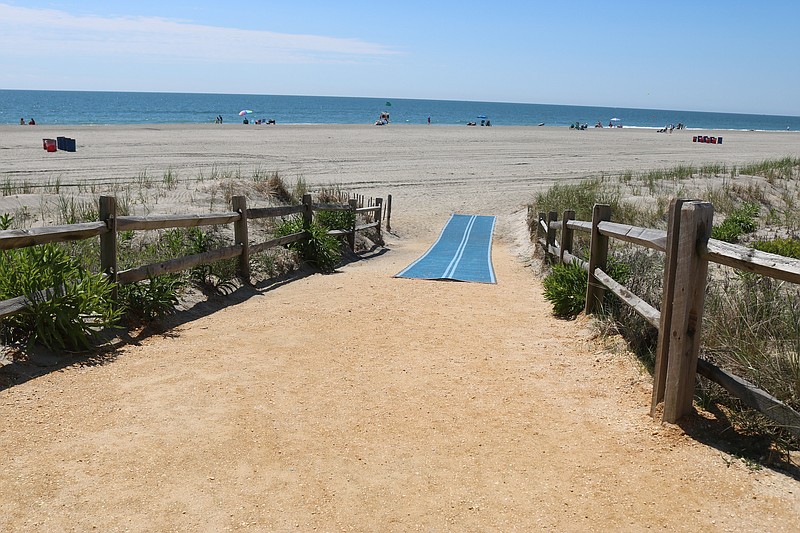 The beach pathway at 42nd Street is restored.