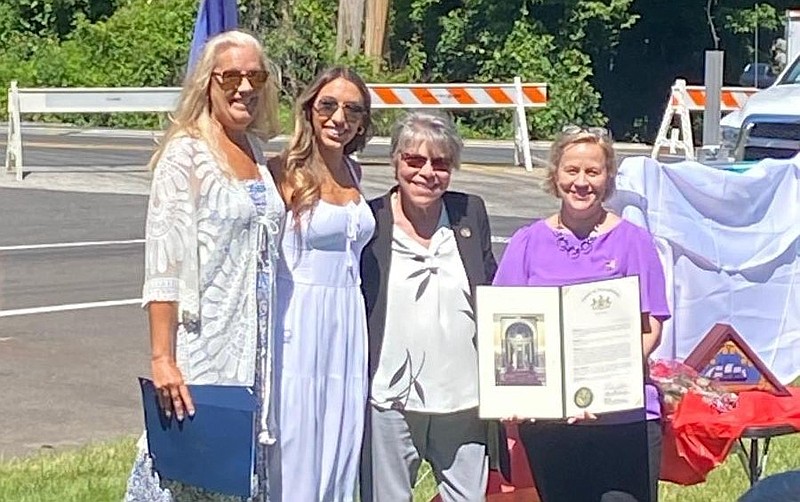 From left to right: Jill Kulick, Amanda Kulick, State Representative Nancy Guenst, and State Senator Maria Collett. (Credit: Whitpain Township)