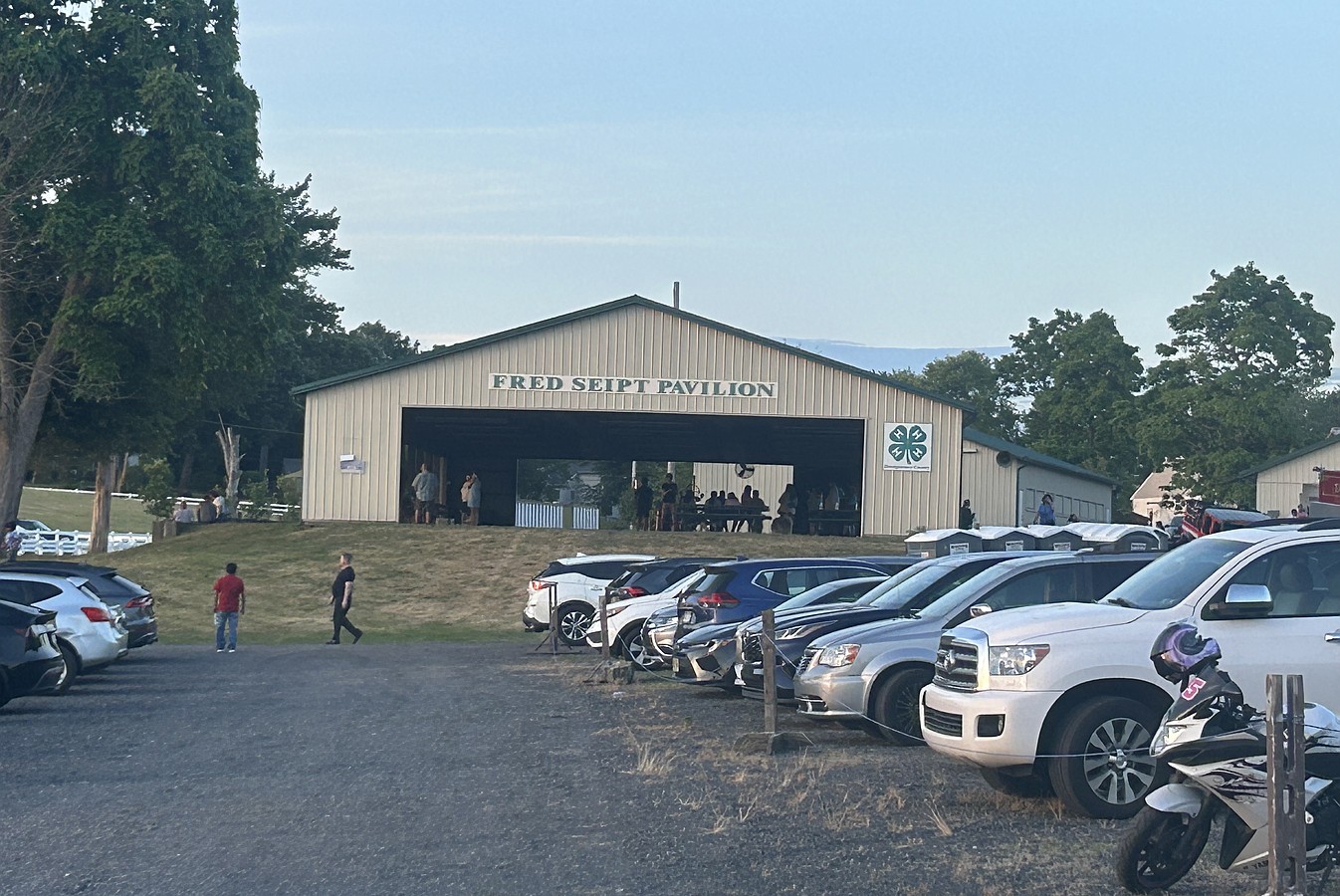 The Fred Seipt Pavilion was one of many pavilions in use during Skippack Pharmacy's 5 Year Anniversary Party at the Montgomery County 4-H Center in Skippack on Friday night.