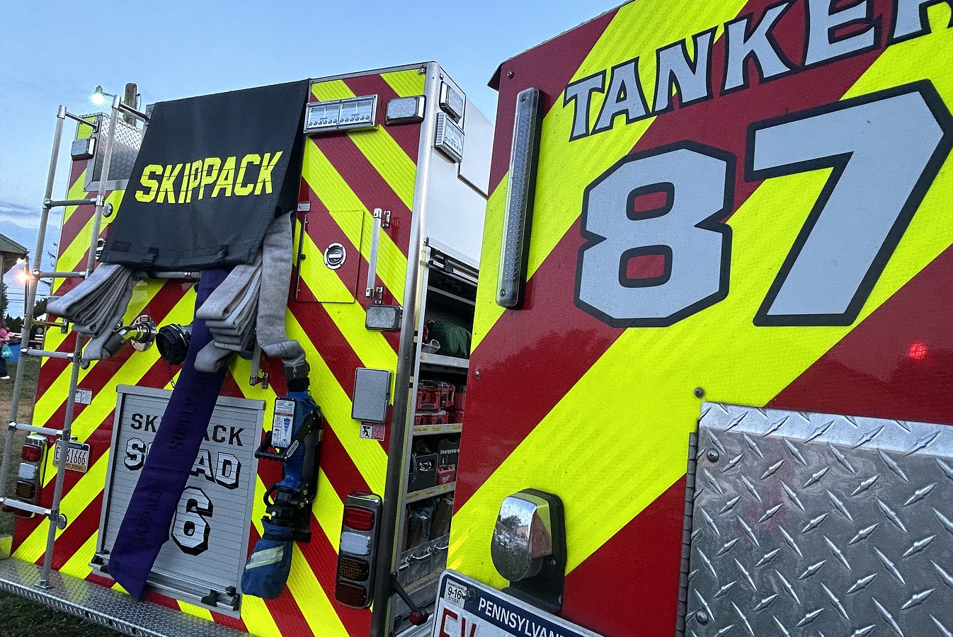 Skippack and Upper Frederick fire company engines.