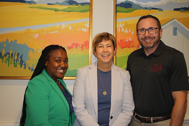 L to R: New Principal Ms. Lynthia Scott, Administrative Director Dr. Beth Ann Haas, and Assistant Director Dr. Stephen Monastra.