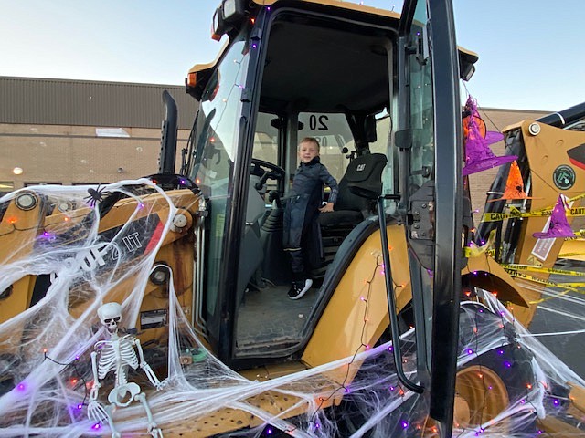 File Photo/Public Works decorated their heavy trucks for the 2022 Trunk or Treat event held at the Tighe School.