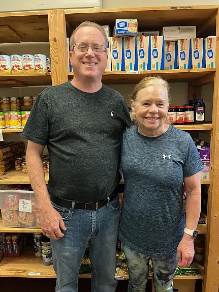 Brian Foedisch, left, formerly the Associate Director of Warminster Food Bank, will become the organization’s Director of Operations, and Karen Casey Bauer, right, will become the food bank’s Director of Guest Services.