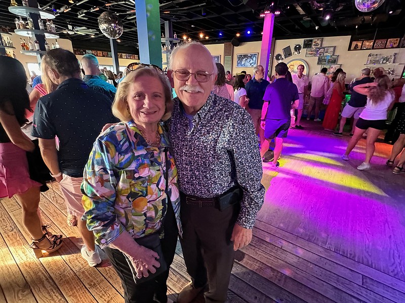 Founders of the MBA Scholarship Fund, Maria and Daniel Walters, attend the 21st annual Wine Tasting event held at Memories in Margate, Friday, July 26, 2024.