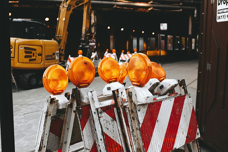 Road construction.