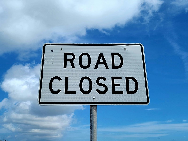 Road closed.