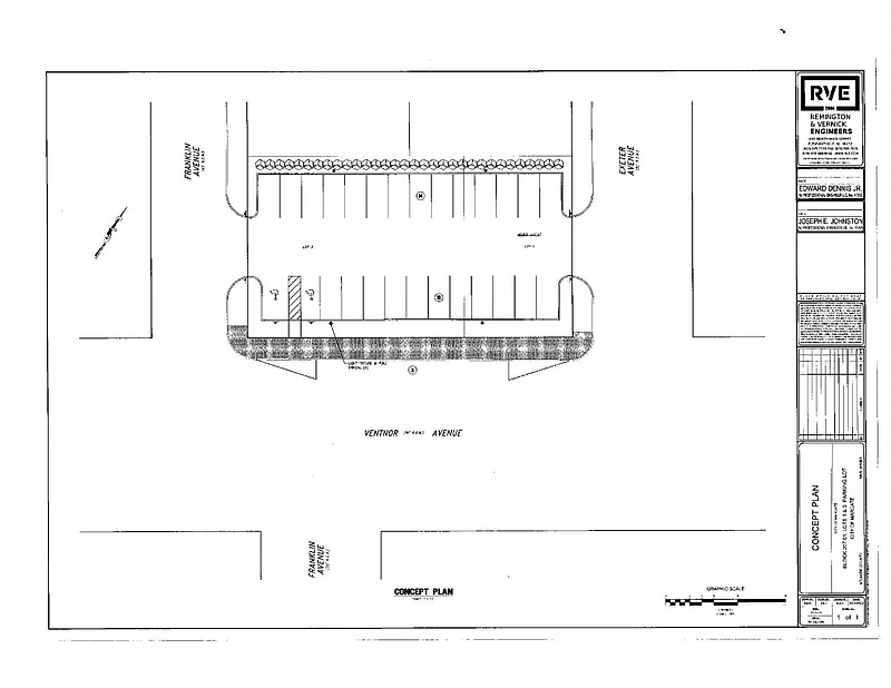 Rendering of planned parking lot at 7901 Ventnor Ave. in Margate