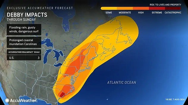 Impacts will include soaking rain and strong winds. (Courtesy of AccuWeather)