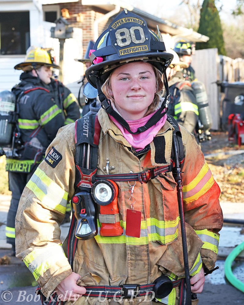 Audrey Kerney, a junior firefighter with Upper Gwynedd Fire Department.