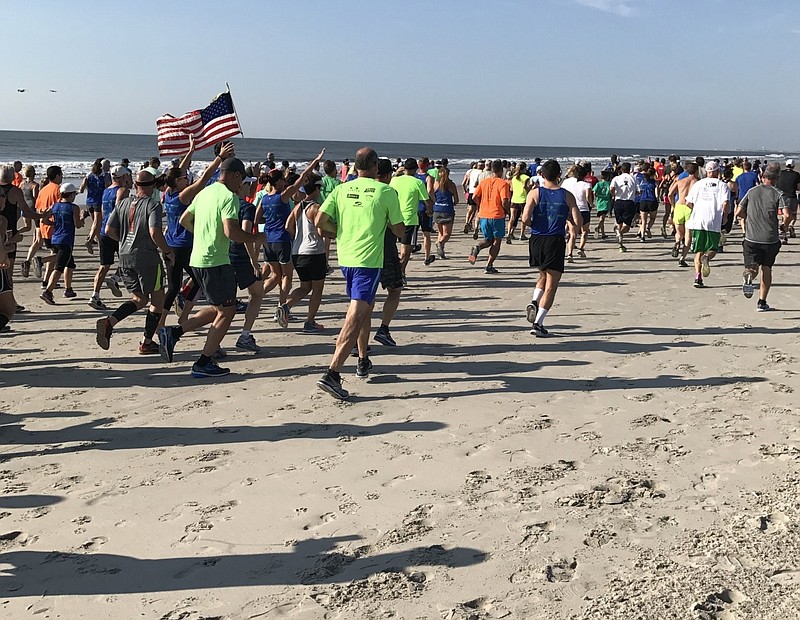 Start Labor Day off right with a run on the beach in Ocean City. (Photo courtesy of Ocean City)