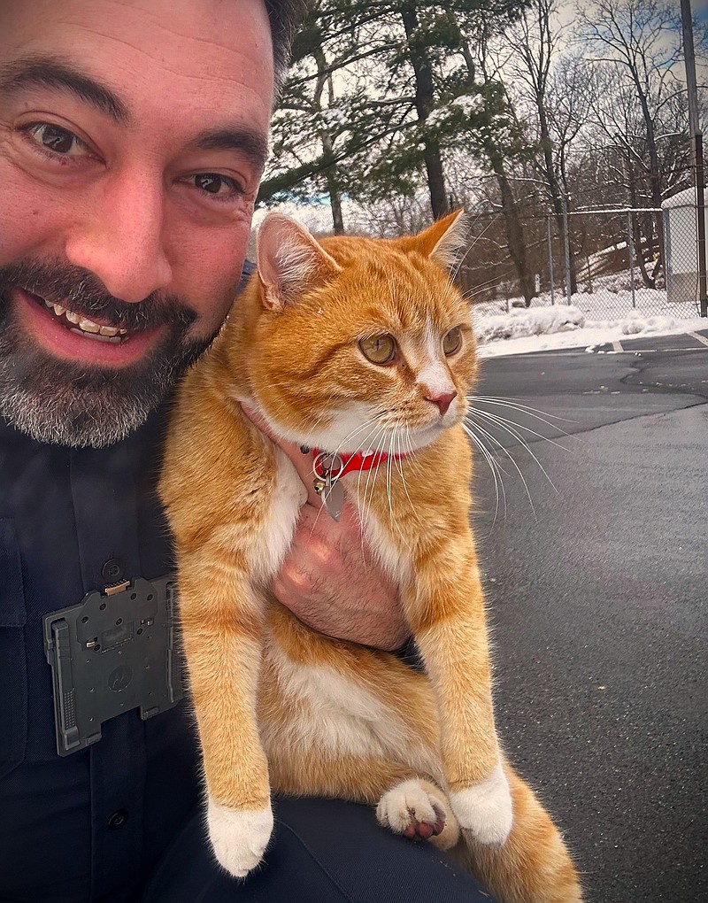 A selfie that Officer Keeler was able to take with Charlie last winter.