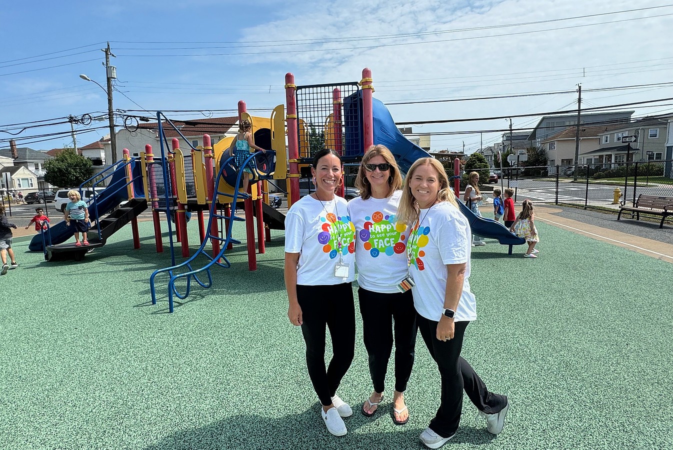 Ross School kindergarten teachers, from left, Jaime Collins, Amy Hughes and Christa Toner.