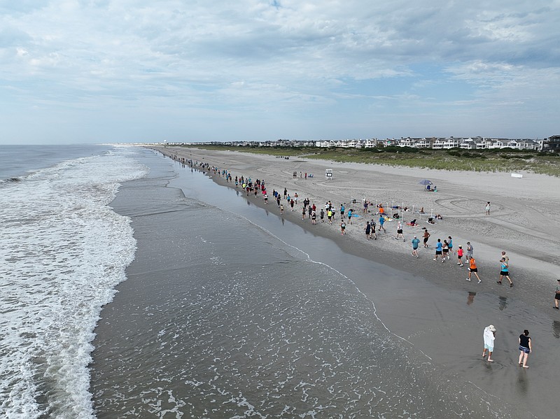 Runners take to the beach for the 5-mile race. (Photo courtesy of Ocean City)