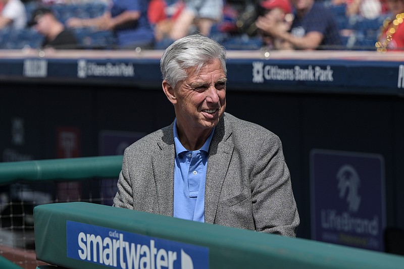 Jun 24, 2023; Philadelphia, Pennsylvania, USA;  Philadelphia Phillies President of Baseball Operations Dave Dombrowski prior to the game against the New York Mets at Citizens Bank Park. Mandatory Credit: John Geliebter-USA TODAY Sports