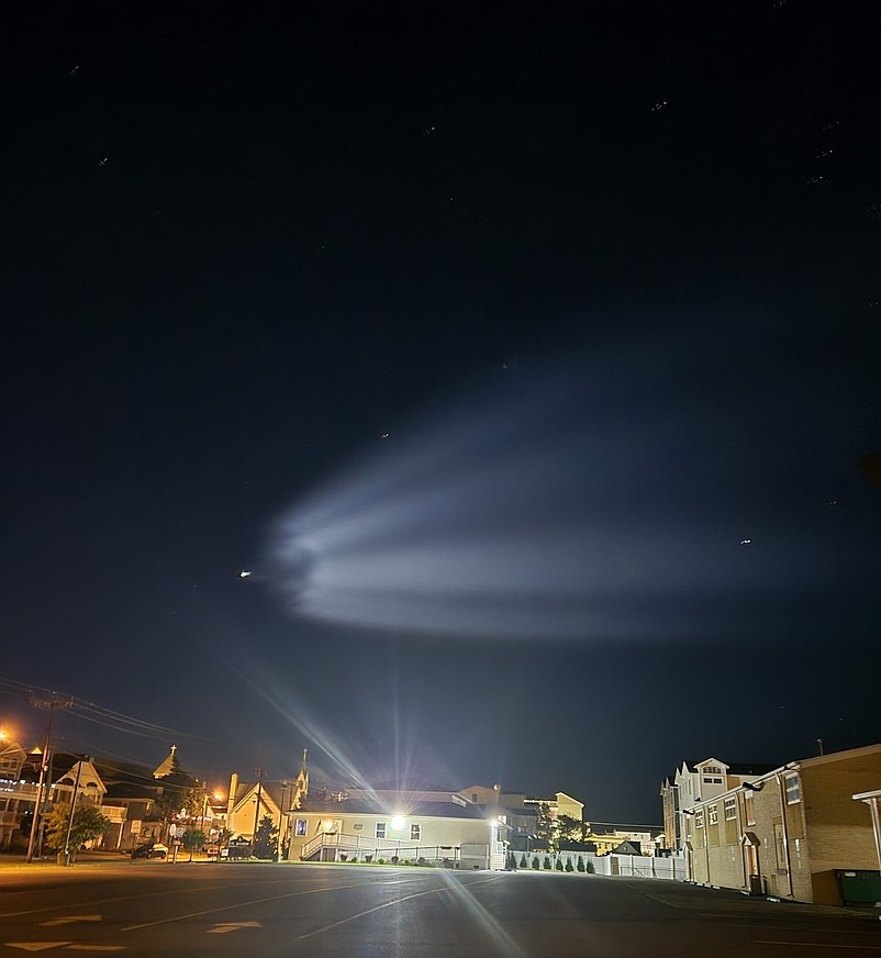 Mike Jargowsky of Sea Isle City captured this image of the streaking rocket in the predawn sky.