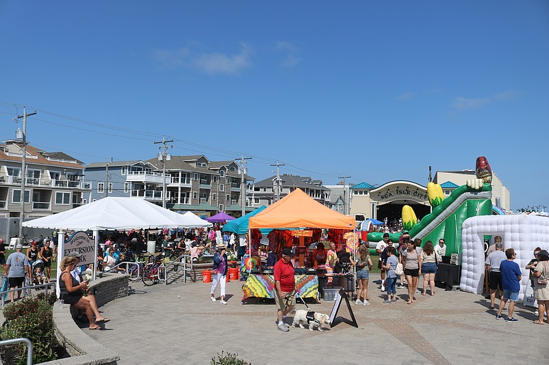 Crowds pack Excursion Park for the family-friendly attractions.