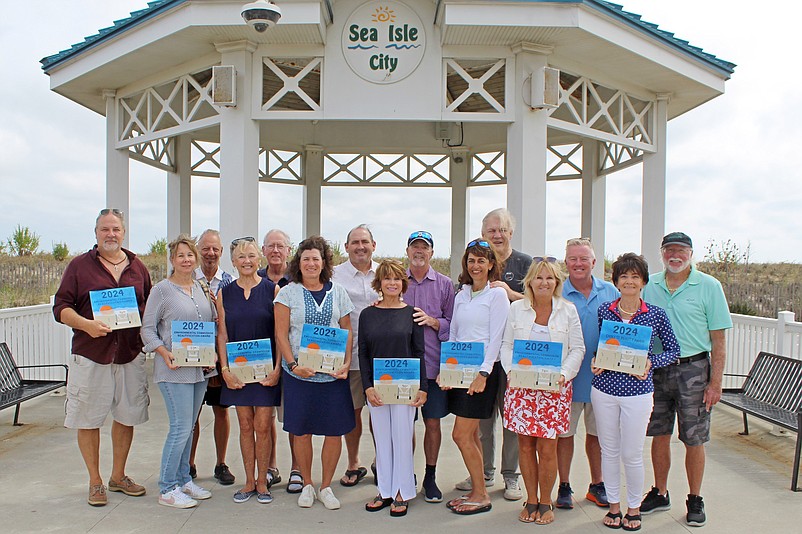 Winners of the 2024 Sea Isle City Environmental Commission's Beautification Awards gather on the Promenade for a group photo. (Courtesy of Sea Isle City)