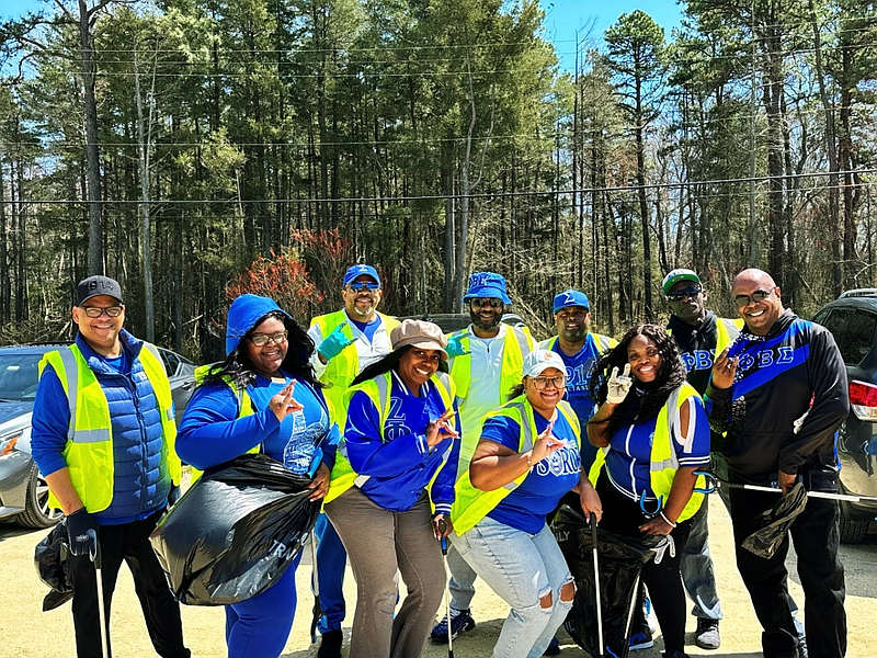 The Tau Zeta Chapter of Zeta Phi Beta Sorority participates in the Spring Litter Challenge in April.
