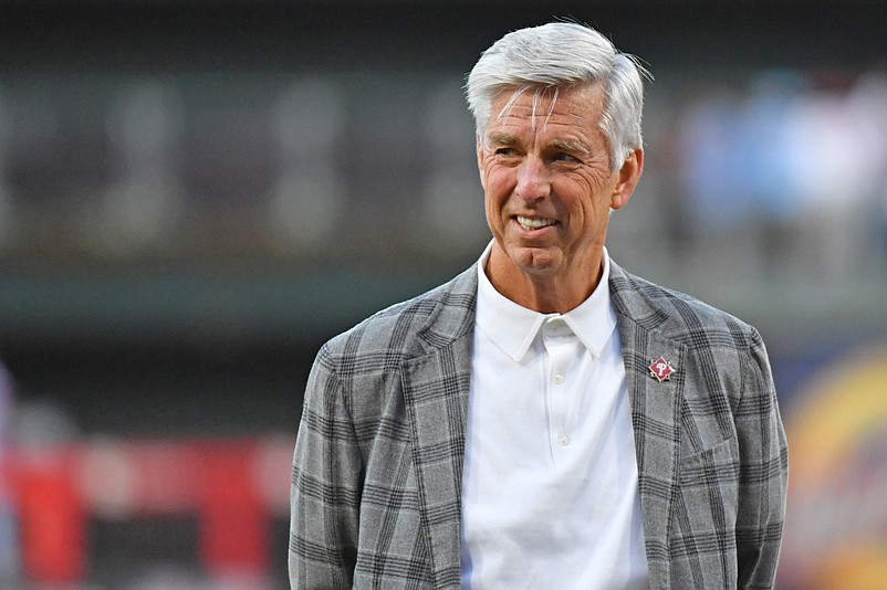 Apr 10, 2023; Philadelphia, Pennsylvania, USA; Philadelphia Phillies President of Baseball Operations Dave Dombrowski before game against the Miami Marlins at Citizens Bank Park. Mandatory Credit: Eric Hartline-USA TODAY Sports