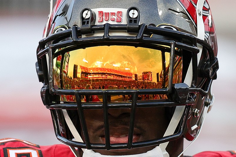 Sep 25, 2023; Tampa, Florida, USA;  Tampa Bay Buccaneers linebacker Devin White (45) takes the field for warm ups before a game against the Philadelphia Eaglesat Raymond James Stadium. Mandatory Credit: Nathan Ray Seebeck-USA TODAY Sports