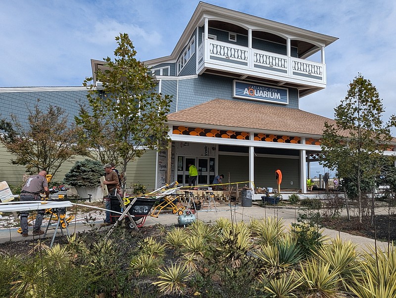 Construction continues at the Atlantic City Aquarium.