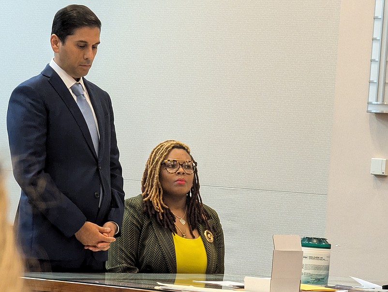 Constance Days-Chapman with her attorney, Lee Vartan.