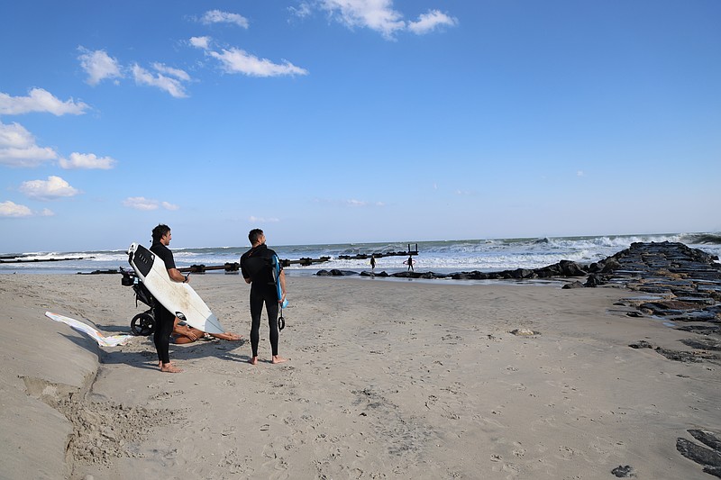 Ocean City is a popular spot for surfers throughout the year. (Photos by Max Kelly)