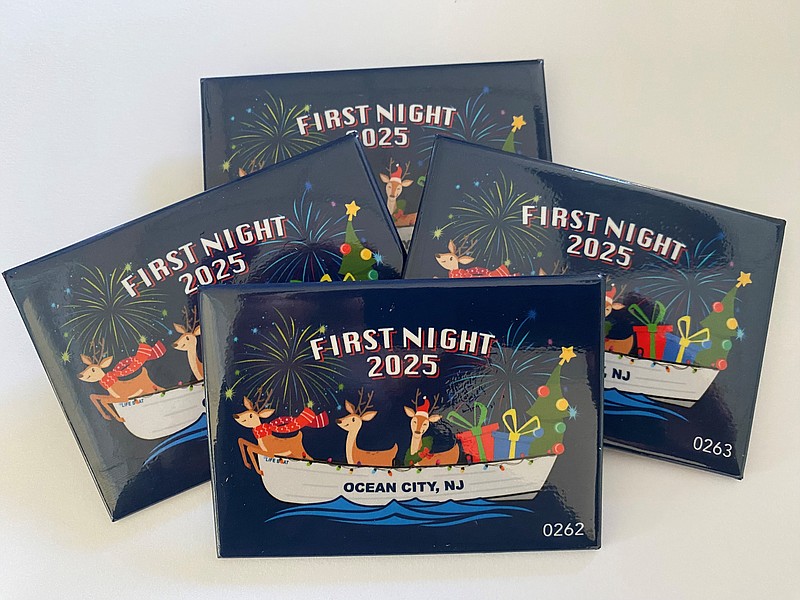 First Night admission buttons are $20 each if bought before Dec. 1 and then go up to $25 afterward. (Photo courtesy of Ocean City)