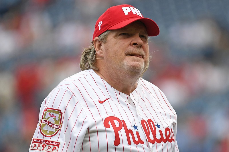 Aug 18, 2024; Philadelphia, Pennsylvania, USA; Former Philadelphia Phillies first baseman John Kruk during Phillies Alumni Weekend and the 20th anniversary of Citizens Bank Park before game against the Washington Nationals at Citizens Bank Park. Mandatory Credit: Eric Hartline-USA TODAY Sports