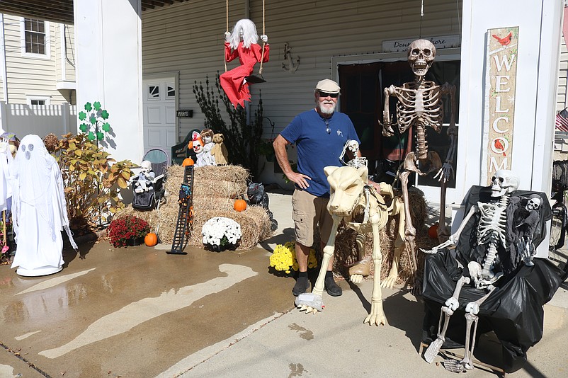 T.J. McLeer meticulously decorates his 39th Street home every year to entertain the Halloween trick-or-treaters.