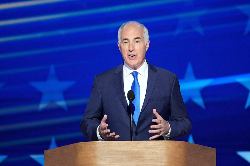 Aug 22, 2024; Chicago, IL, USA; Sen. Bob Casey, D-Penn., speaks during the final day of the Democratic National Convention at the United Center. Mandatory Credit: Jasper Colt-USA TODAY ORG XMIT: USAT-895108 (Via OlyDrop)