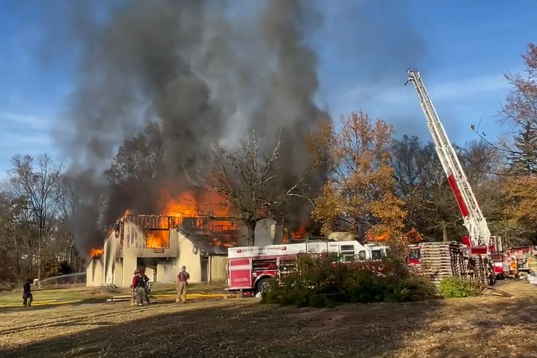 WATCH Hatfield, Colmar fire crews battling mulch, house fire Sunday