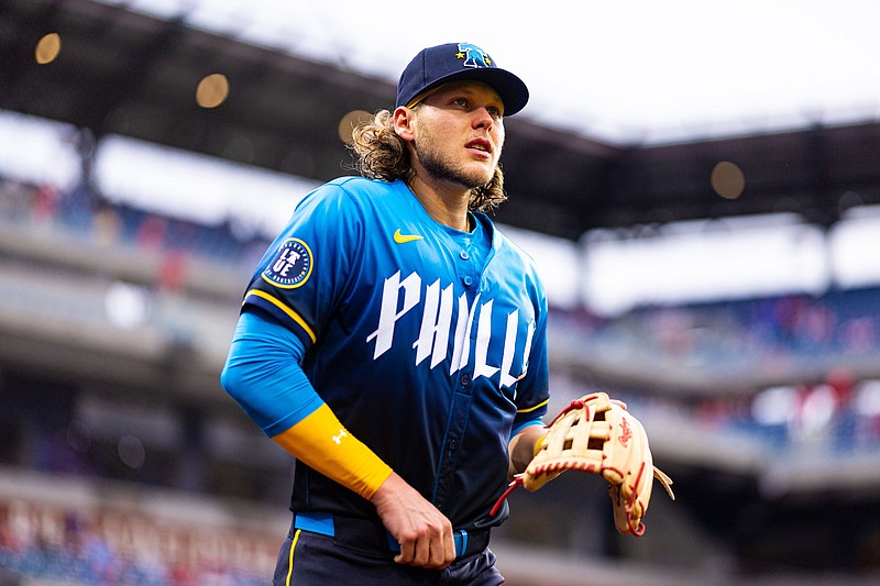 Apr 19, 2024; Philadelphia, Pennsylvania, USA; Philadelphia Phillies third base Alec Bohm (28) takes the field for action against the Chicago White Sox at Citizens Bank Park. Mandatory Credit: Bill Streicher-USA TODAY Sports