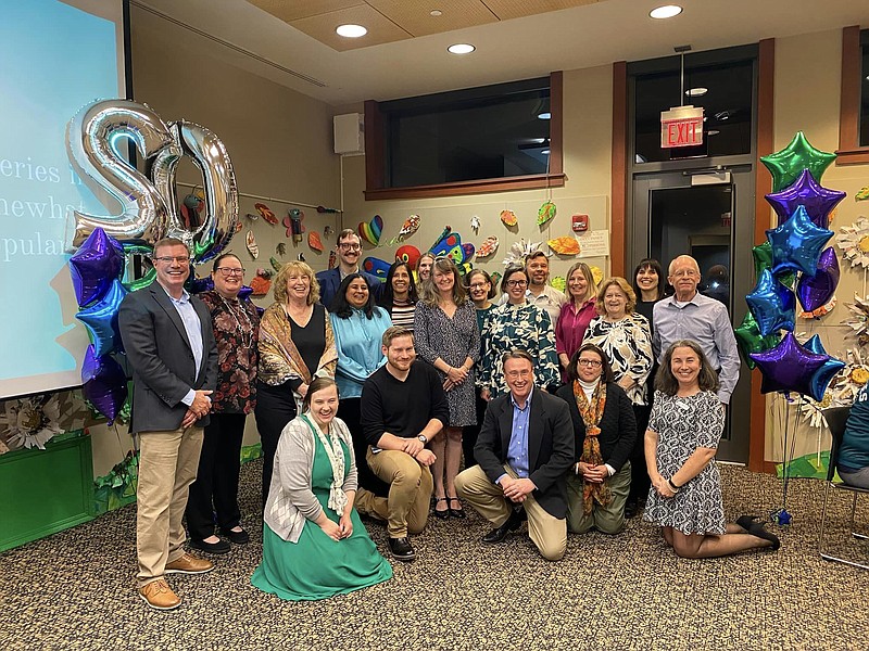 Horsham Library celebrated its 20th birthday with Friends, council, and local residents. (Image courtesy of Horsham Township Facebook)