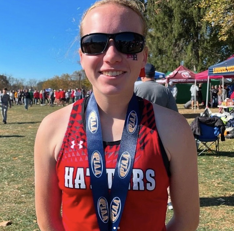 Hatboro-Horsham's Lillian DiCola is the state champion in cross-country 2024. (Image courtesy of HHSD Instagram)