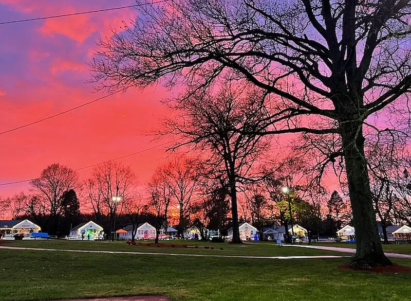 Visitors can walk or drive along a festive Holiday Lane in which the exterior of the organization’s rustic cabins will be lit up with holiday lights and decorated in holiday themes. (Photo courtesy of Variety – The Children’s Charity)