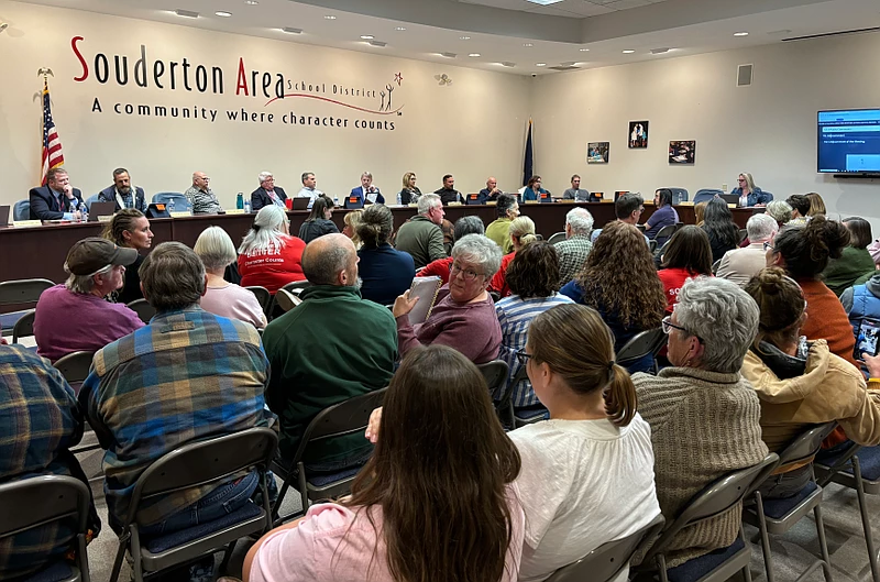 Souderton Area School District residents attend Thursday, Oct 24th’s school board action meeting.