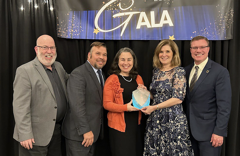 Council members Ellen Zschunke and Eric Glemser, as well as Township Manager Bill Gildea-Walker, and Director of Community & Economic Development Larry Burns accepted the award on behalf of Horsham Township.  (Image courtesy of Horsham Township)