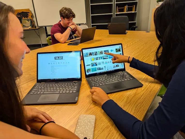 The two teams of students are among just 20 nationally who were chosen after designing their own concepts of a paddle wheel prototype. (Credit: David Thomas)