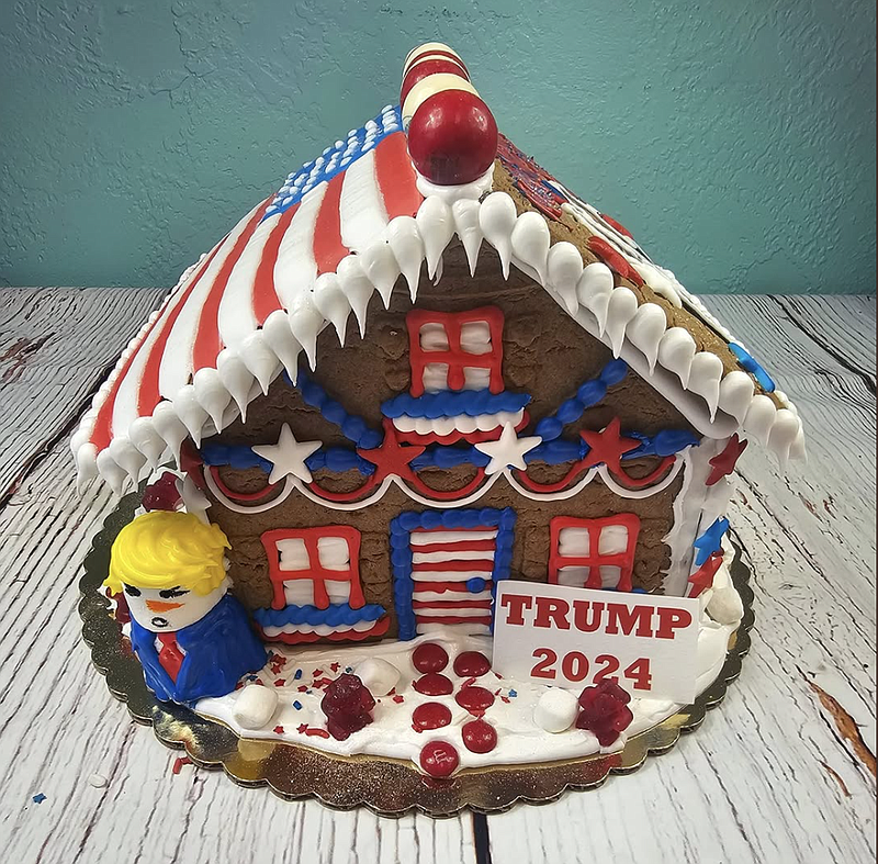 A Trump Gingerbread House (Image by Hatboro's Lochel's Bakery)