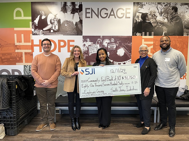 South Jersey Industries donated $81,000 to the Community FoodBank of NJ.