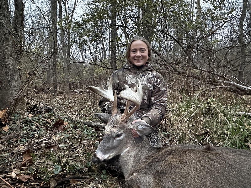 Maycee Ridge, 15, of North Wales bagged her buck on Dec. 4 in Lower Gwynedd Township. (Image by David Ridge)