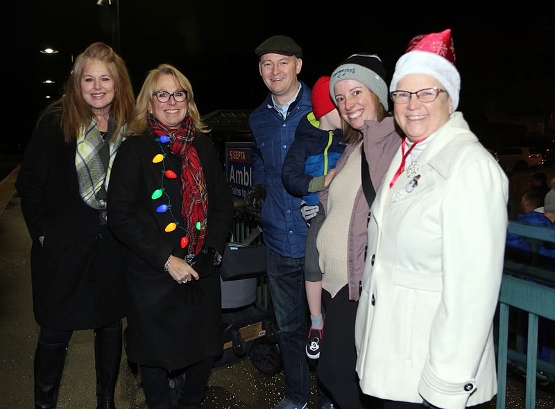 Mary Aversa, at left, will be retiring from the Ambler Borough Manager role at the end of January 2025. Here, she enjoys some Ambler fun with (from left to right) Elizabeth Wahl Kunzier, borough manager assistant, Dave  Kralle, and Haley Welch, and Karen Sheedy, borough council chairperson. (Image courtesy of Mary Aversa)