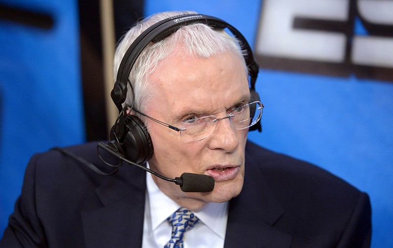 Dec 5, 2012; Los Angeles, CA, USA; ESPN broadcaster Hubie Brown during the NBA game between the Dallas Mavericks and the Los Angeles Clippers at the Staples Center.  Mandatory Credit: Kirby Lee/Image of Sport-USA TODAY Sports