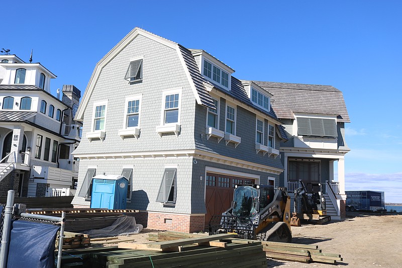 Cape May County's vacation marketplace is dotted with upscale homes like this bayfront house under construction in Ocean City.