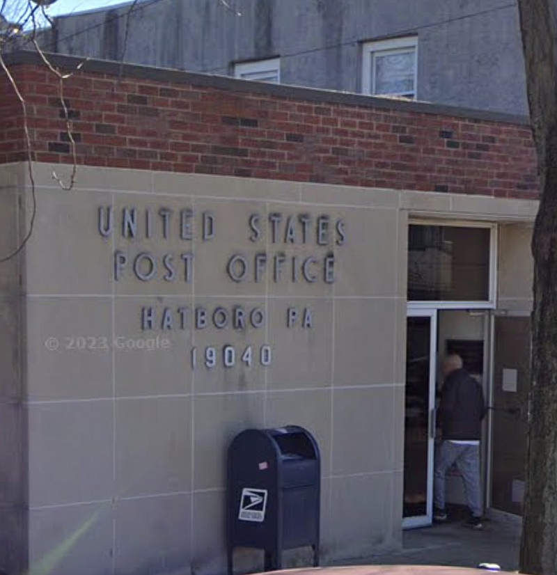 The Hatboro Post Office (Image courtesy of Google StreetView)