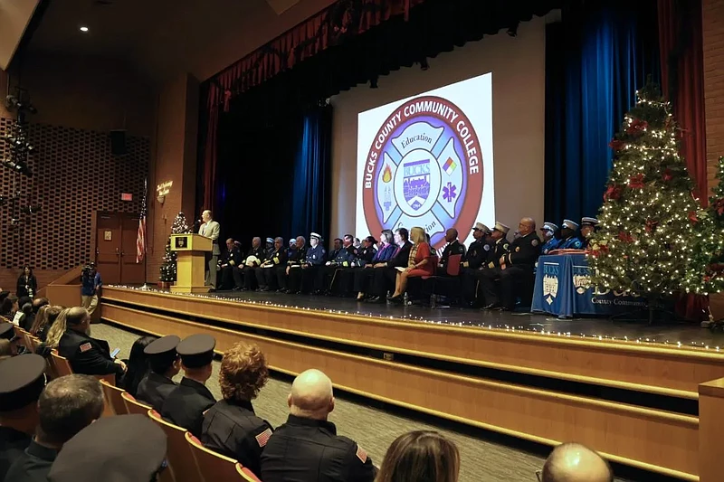 The firefighter graduation ceremony. (Credit: BCCC)