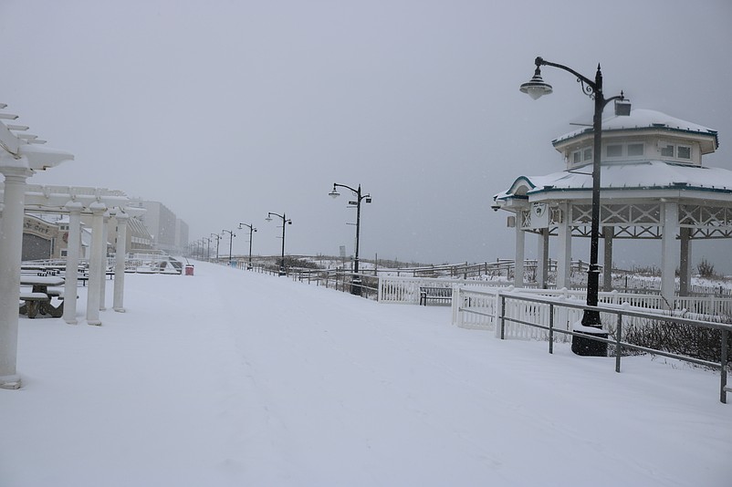 More scenes like this one of Sea Isle City's snow-covered Promenade, from the Jan. 6 storm, are expected again.