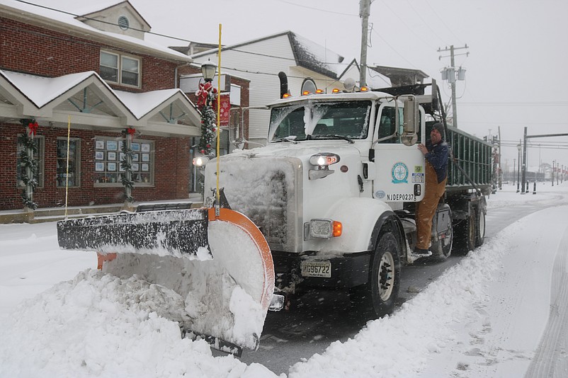 Snowplow operator Collin McClory gets ready to hit the road again.